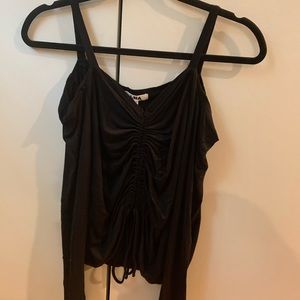 LNA long sleeve cold shoulder black top.